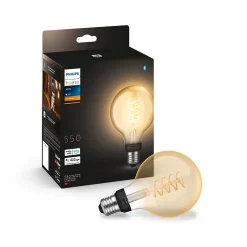 Ampoule LED connectée Philips Hue Globe G93 E27 IP20 580lm 7,2W blanc doux