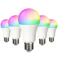 Ampoule LED Connectée WiFi E27 9W RGBW A60 (Pack de 5) - SILAMP