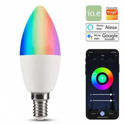 Ampoule LED Connectée WiFi E14 5.5W RGBW C37 - SILAMP
