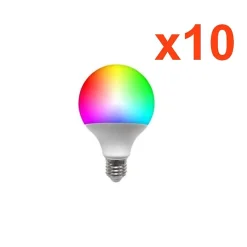 Ampoule LED Connectée WiFi E27 11W G95 RGBW (Pack de 10) - SILAMP