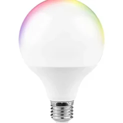Ampoule LED Connectée Wifi E27 11W G95 RGBW - SILUMEN - Blanc