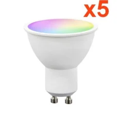 Ampoule LED Connectée WiFi GU10 5W RGBW (Pack de 5) - SILAMP