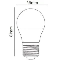 Ampoule LED Connectée WiFi E27 4.5W G45 RGBW - SILAMP