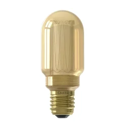 Ampoule LED Crown Tube Glassfib doré dimmable E27 Tube ⌀ 4,5cm 120lm 3,5W blanc chaud Calex