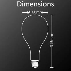 Ampoule LED déco éclairante Poire Opaline au verre lacté, culot E27, 24W cons. (185W eq.), 3200 lumens, lumière blanc neutre