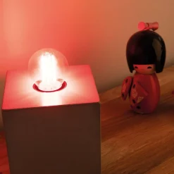 Ampoule LED déco filament Rouge 3W E27 sphérique - Elexity - Zenitech