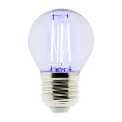 Ampoule LED déco filament - Bleu 3W E27 sphérique - Elexity