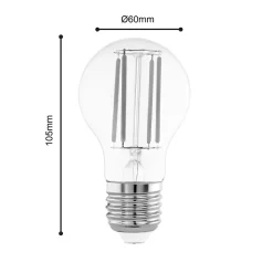 Ampoule LED décorative E27 806lm blanc neutre 3,8W Eglo