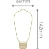 Ampoule LED décorative edison filament boucle Happy in E27 1,5W 60lm ⌀6,4 x H.14,2cm blanc chaud Girard Sudron