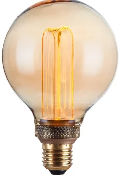 Ampoule LED décorative globe dimmable Arcade ambrée G95 E27 3,5W 110lm ⌀9,5 x H.14,4cm blanc chaud Girard Sudron