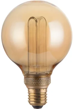 Ampoule LED décorative globe dimmable Arcade ambrée G95 E27 3,5W 110lm ⌀9,5 x H.14,4cm blanc chaud Girard Sudron