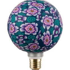 Ampoule Led décorative globe E27 motif floral psychédélique - Girard-Sudron