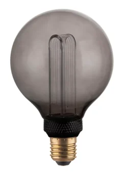 Ampoule LED décorative globe dimmable Arcade smokey G95 E27 3,5W 60lm ⌀9,5 x H.14,4cm blanc chaud Girard Sudron