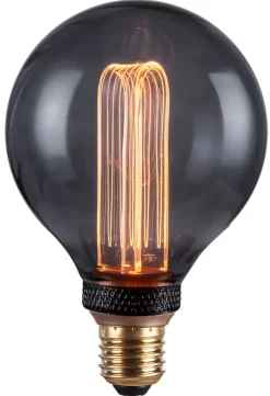 Ampoule LED décorative globe dimmable Arcade smokey G95 E27 3,5W 60lm ⌀9,5 x H.14,4cm blanc chaud Girard Sudron