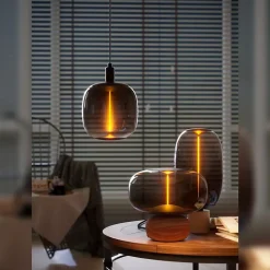 Ampoule LED décorative XXL Magneto Beo filament flexible verre gris dimmable E27 4W 70lm Calex