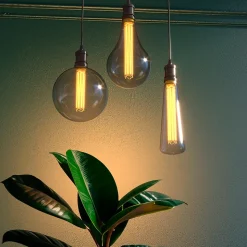 Ampoule LED décorative XXL Royal Kinna verre gris dimmable E27 4W 60lm Calex