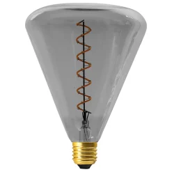 Ampoule LED 'DILLY' douille E27 4 watts, métal et verre en gris