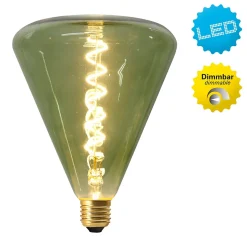 Ampoule LED 'DILLY' douille E27, 4 watts, métal et verre en vert