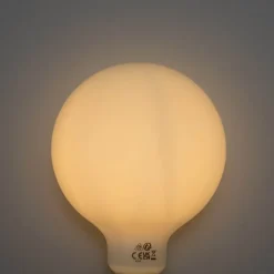 Ampoule LED E27 à intensité variable 3 niveaux, opale G125, 4 W, 450 lm, 2700 K