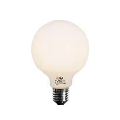 Ampoule LED E27 à intensité variable 3 niveaux, verre opale G95, 4 W, 450 lm, 3000 K