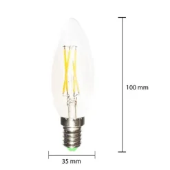 Ampoule LED E14 - SILUMEN - C35 - 6W - 600 lumens - Blanc Neutre 4200K