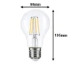 Ampoule LED E27 A60 8W Filament - Blanc Froid 6000K - 8000K - SILAMP