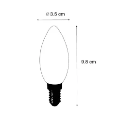 Ampoule LED E14 B35 transparente 2,2W 470lm 2700K