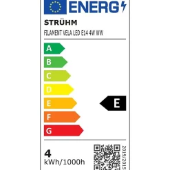 Ampoule LED E14 C35 4W Filament - Blanc Chaud 2300K - 3500K - SILAMP