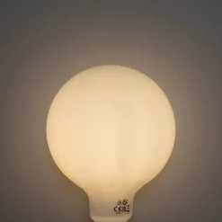 Ampoule LED E27 dimmable 3 niveaux, verre opale G125, 4W, 450lm, 3000K