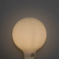 Ampoule LED E27 dimmable 3 niveaux, verre opale G125, 4W, 450lm, 3000K