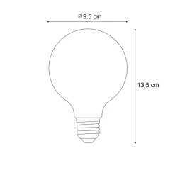 Ampoule LED E27 dimmable G95 5W 450lm 2700K