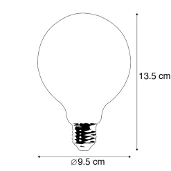Ampoule LED E27 dimmable G95 Goldline 5W 360lm 2200K