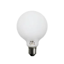 Ampoule LED E27 dimmable opale G95 5W 450lm 3000K