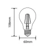 Ampoule LED E27 Dimmable 6W A60 Filament - Blanc Chaud 2300k - 3500k - SILUMEN