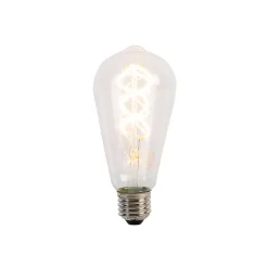 Ampoule LED E27 filament en spirale ST64 5W 400lm 2200K