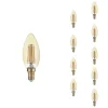 Ampoule LED E14 Filament 4W C35 Bougie (Pack de 10) - Blanc Chaud 2300K - 3500K - SILAMP