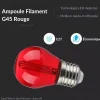 Ampoule LED E27 Filament 2W G45 Rouge - SILAMP