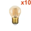 Ampoule LED E27 Filament 4W G45 240 degrés Dimmable (Pack de 10) - Blanc Chaud 2300K - 3500K - SILAMP