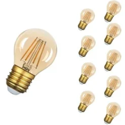 Ampoule LED E27 Filament 4W G45 240 degrés Dimmable (Pack de 10) - Blanc Chaud 2300K - 3500K - SILAMP