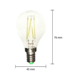 Ampoule LED E14 Filament 6W 220V G45 COB 360 - Silumen - Blanc Neutre - Standard