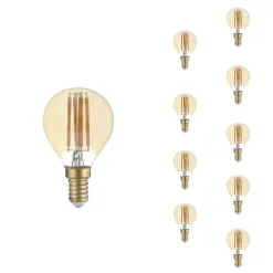Ampoule LED E14 Filament 4W G45 (Pack de 10) - Blanc Chaud 2300K - 3500K - SILAMP