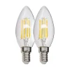 Ampoule LED E14 Flamme transparent IP20 470lm 5W 40W Xanlite blanc chaud
