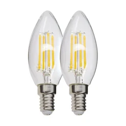 Ampoule LED E14 Flamme transparent IP20 470lm 5W 40W Xanlite blanc chaud