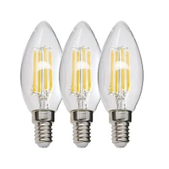 Ampoule LED E14 Flamme transparent IP20 470lm 5W 40W Xanlite blanc chaud
