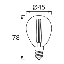 Ampoule LED E14 G45 4W Filament - Blanc Neutre 4000K - 5500K - SILAMP