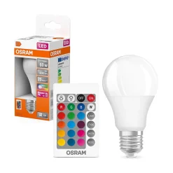 Ampoule LED E27 806lm RGB dimmable + télécommande 9,4W Osram