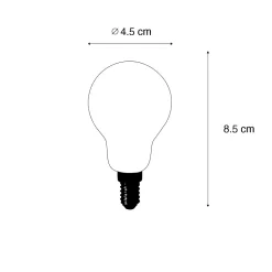 Ampoule LED E14 P45 transparente 2,2W 470lm 2700K