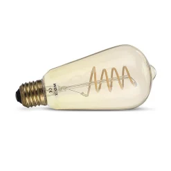 Ampoule LED E27 ST64 - Filament Spirale - 4W - 2700K - Golden - Edison