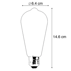 Ampoule LED E27 ST64 Dim to Warm Dorée 8W 806lm 2000-2700K