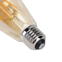 Ampoule LED E27 ST64 dorée avec détecteur crépusculaire 4W 400 lm 2200K